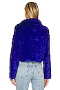 view 4 of 5 Polaris Faux Fur Jacket in Electric Blue