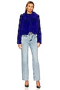 view 5 of 5 Polaris Faux Fur Jacket in Electric Blue
