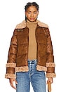 view 1 of 5 Ripple Puffer Jacket in Truffle Brown