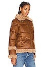 view 3 of 5 Ripple Puffer Jacket in Truffle Brown
