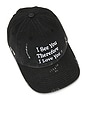 view 5 of 5 UPRS I See You Dad Hat in Black