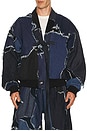 view 1 of 5 UPRS Camo Bomber Jacket in Denim Multi