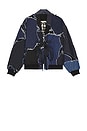 view 4 of 5 UPRS Camo Bomber Jacket in Denim Multi