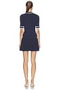 view 3 of 4 Plume Knit Collared Dress in Navy