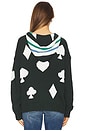 view 3 of 4 Ace Of Hearts Abbey Knit Hoodie in Green