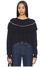 view 1 of 5 Clara Tassle Knit Sweater in Navy