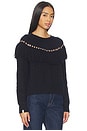 view 2 of 5 Clara Tassle Knit Sweater in Navy
