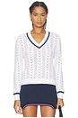view 1 of 4 Citta Sonny V Neck Sweater in White