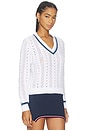 view 2 of 4 Citta Sonny V Neck Sweater in White