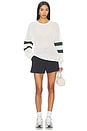 view 4 of 4 Fenway Sebastian Knit Crew Sweatshirt in Green & Cream