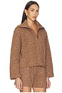 view 2 of 4 SUDADERA CON UN CUARTO DE CREMALLERA JAVAN JONES in Leopard