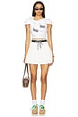 view 5 of 6 Laver Cadiz Pleated Skirt in White