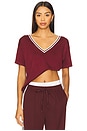 view 2 of 6 Sienna V Neck Tee in Merlot
