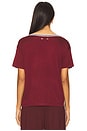 view 5 of 6 Sienna V Neck Tee in Merlot