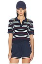 view 1 of 4 Archie Collared Knit Polo Top in Stripe