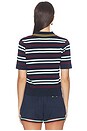 view 3 of 4 Archie Collared Knit Polo Top in Stripe
