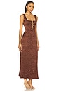 view 2 of 4 VESTIDO DE ACETATO LAUREN in Umber