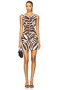 view 1 of 3 Ella Cotton Dress in Chocolate Zebra