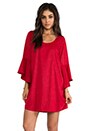 view 1 of 6 Holly Bell Sleeve Dress in Red