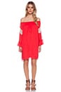 view 5 of 5 Abby Off Shoulder Dress in Red