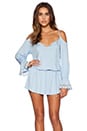 view 1 of 4 Halle Cuff Sleeve Dress in Baby Blue