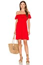 view 1 of 3 Paloma Open Shoulder Dress in Red