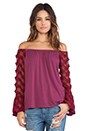 view 1 of 3 Colleen Off Shoulder Top in Wine