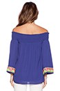 view 3 of 3 Lynette Off Shoulder Top in Blue