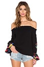 view 1 of 3 Dottie Off the Shoulder Top in Black