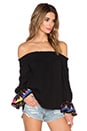 view 2 of 3 Dottie Off the Shoulder Top in Black