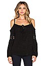 view 1 of 3 Joanne Open Shoulder Top in Black