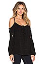 view 2 of 3 Joanne Open Shoulder Top in Black