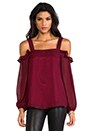 view 1 of 6 Isabella Top in Burgundy