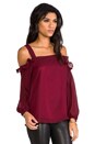 view 2 of 6 Isabella Top in Burgundy