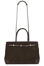 view 1 of 4 Suede Book Tote Bag in Brown