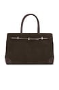 view 2 of 4 Suede Book Tote Bag in Brown