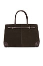 view 3 of 4 Suede Book Tote Bag in Brown