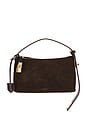 view 1 of 6 Suede Hobo Bag in Espresso & Gold