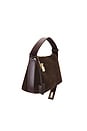 view 3 of 6 Suede Hobo Bag in Espresso & Gold