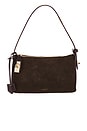 view 5 of 6 Suede Hobo Bag in Espresso & Gold