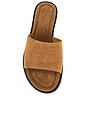 view 4 of 5 Zaida Suede Sandal in Dark Sand