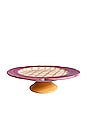 view 1 of 4 Hot Cakes Cake Stand in Raspberry & Orange Gingham