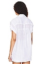view 3 of 4 Playa Pocket Blouse in White EcoLinen