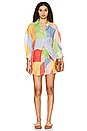 view 5 of 5 Playa Oversized Shirt in Abstract Colorblock EcoLinen