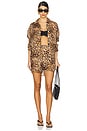 view 5 of 5 CAMISA DE LINHO BOYFRIEND PLAYA in Lux Leopard