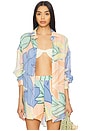 view 1 of 6 Playa Linen Boyfriend Shirt in Retro Jungle