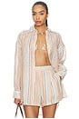view 1 of 5 Playa Boyfriend Shirt in Sand Dunes Stripe