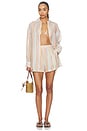 view 4 of 5 Playa Boyfriend Shirt in Sand Dunes Stripe