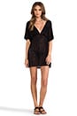 view 2 of 5 New Paradise Plunge Tunic in Black Shantung
