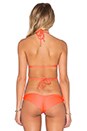 view 3 of 4 Serra Wrap Bikini Top in Guava